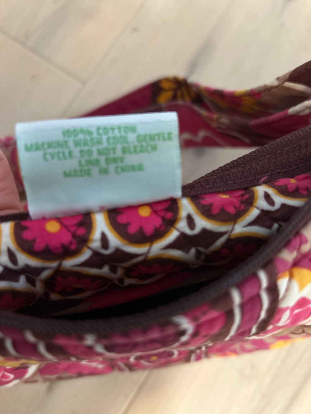 Vera Bradley Pink Floral Quilted Crossbody Shoulder Bag Multicolor Pattern - Picture 9 of 11